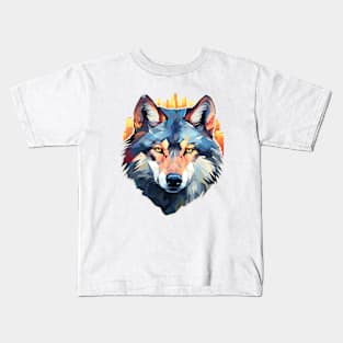 Alpha Wolf Animal World Wildlife Beauty Discovery Kids T-Shirt